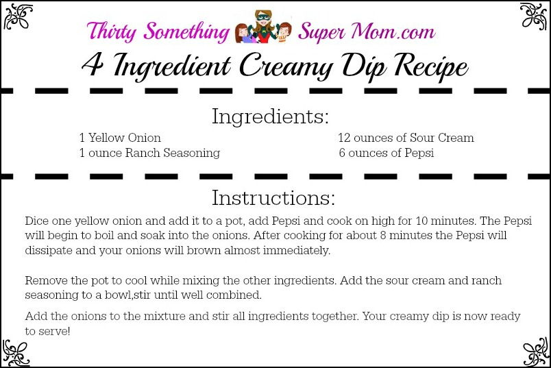 4 Ingredient Creamy Dip Recipe