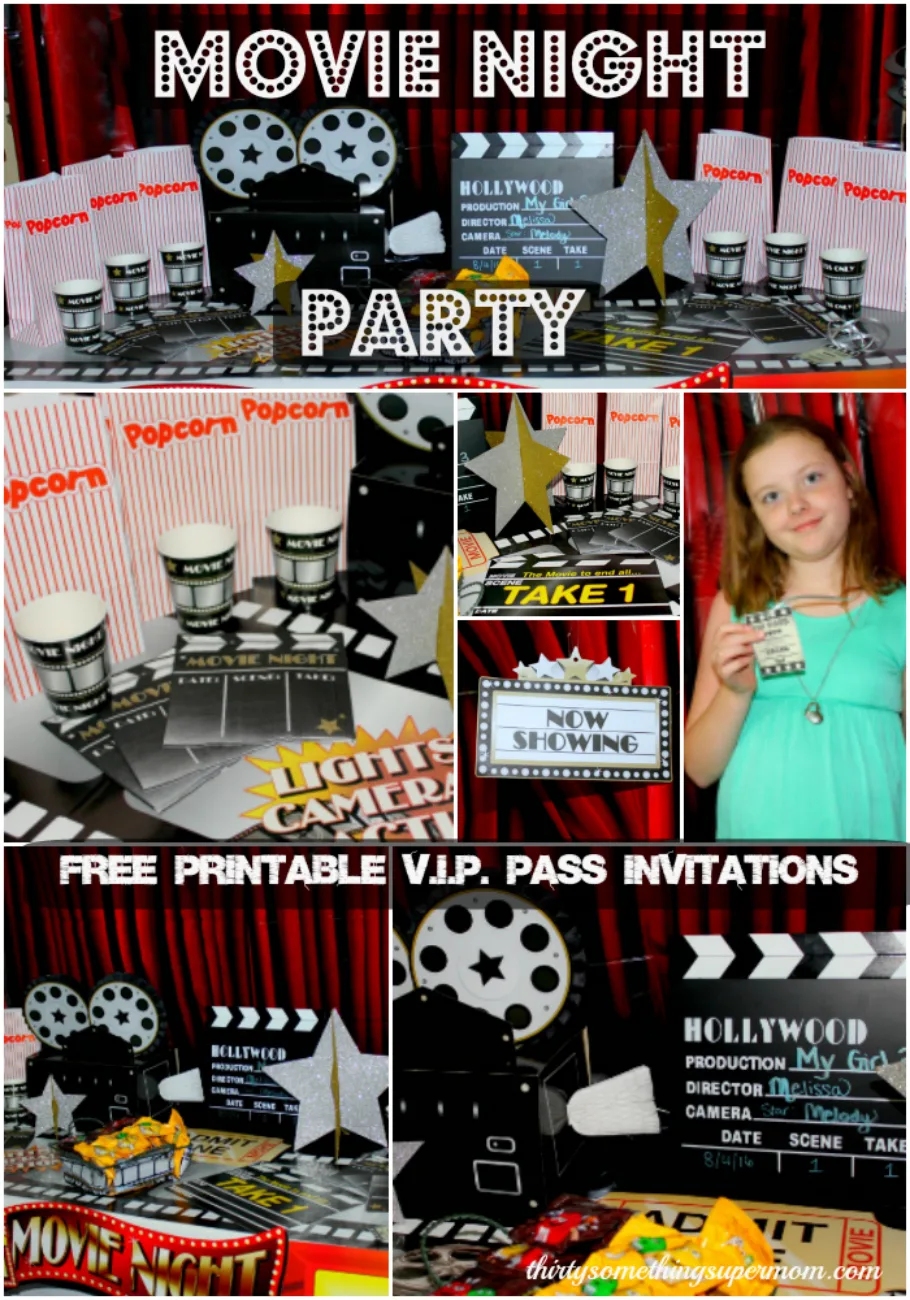 film reel centerpieces  Hollywood party theme, Movie themed party