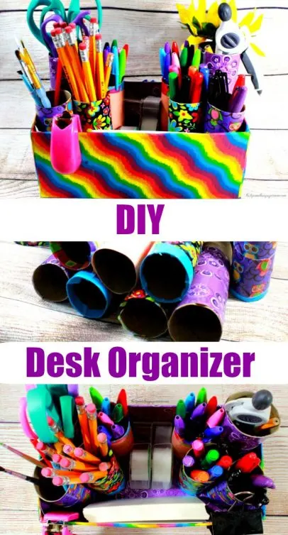 DIY Desk Organizer - ThirtySomethingSuperMom