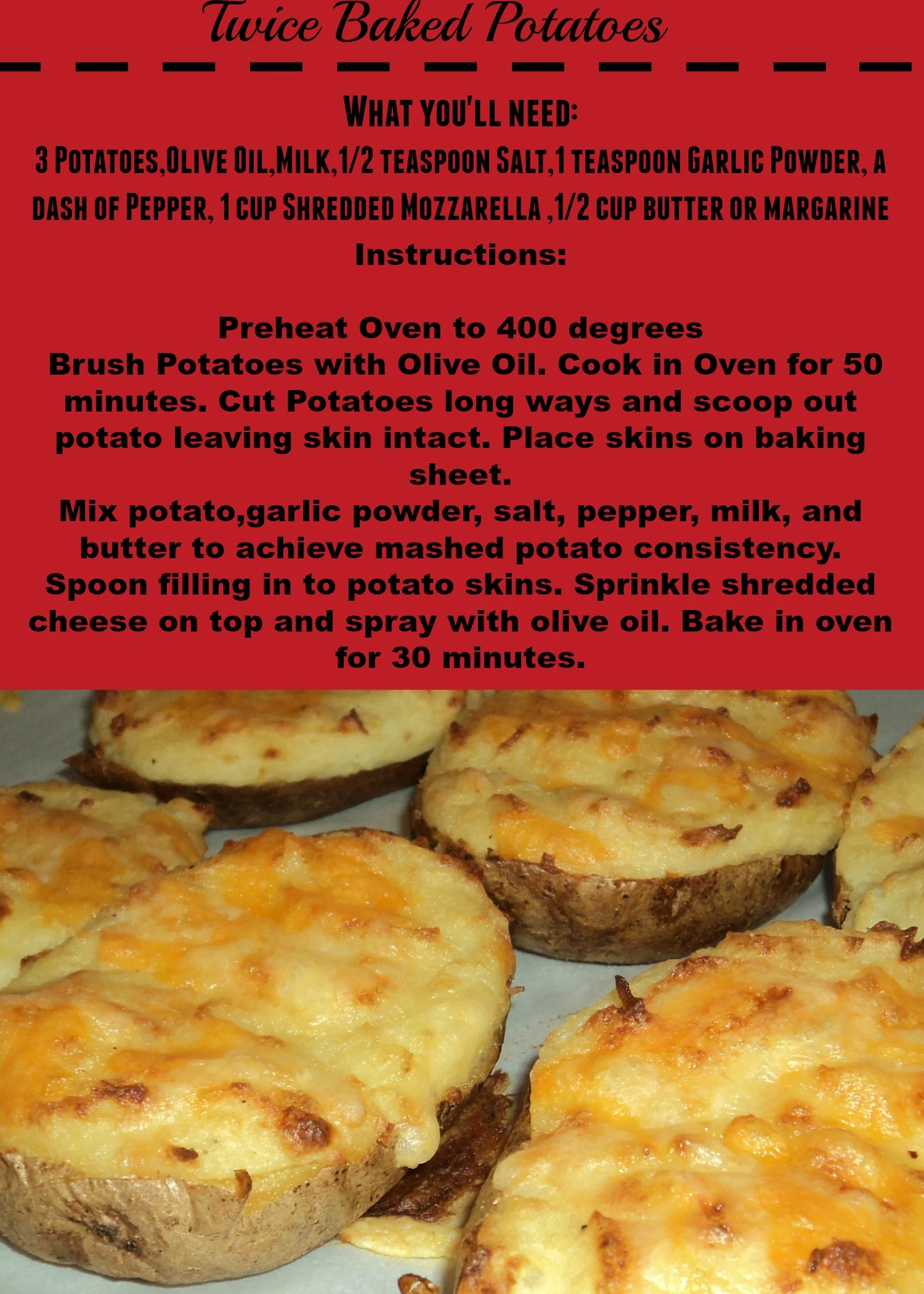 Twice Baked Potato Recipe