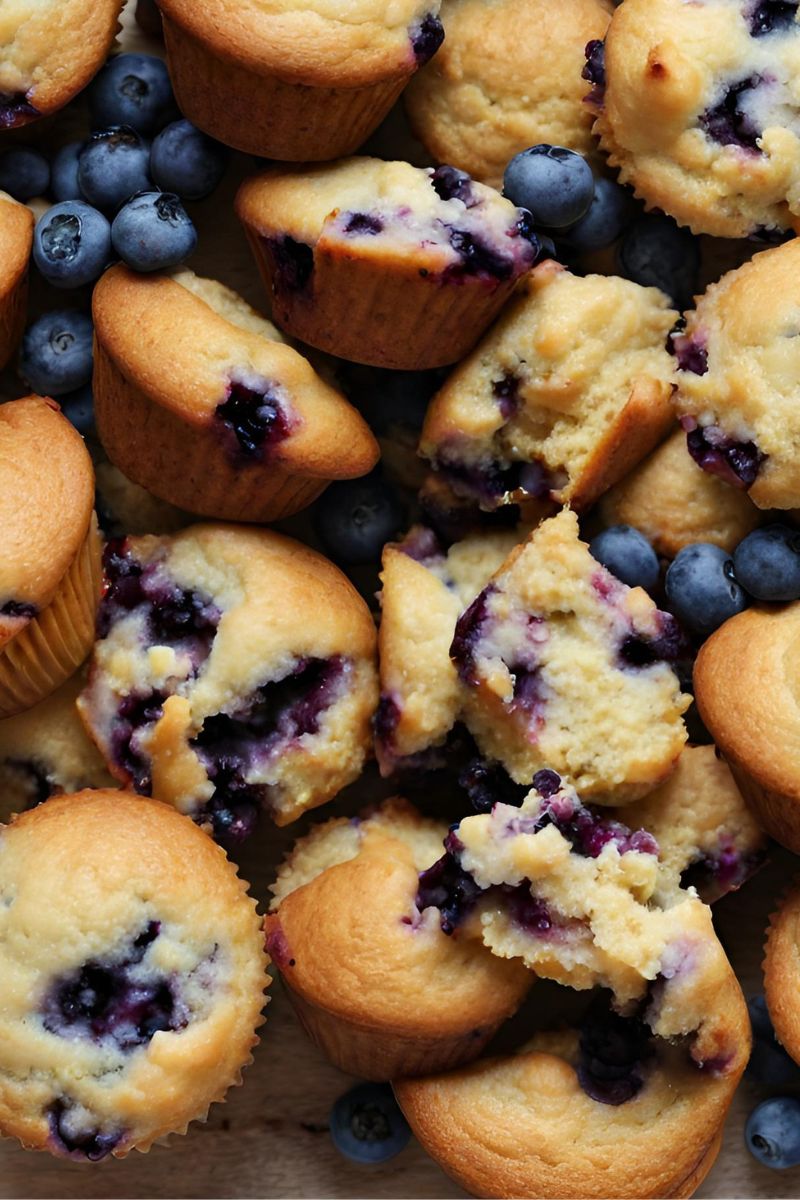 Paleo Blueberry muffins on plate