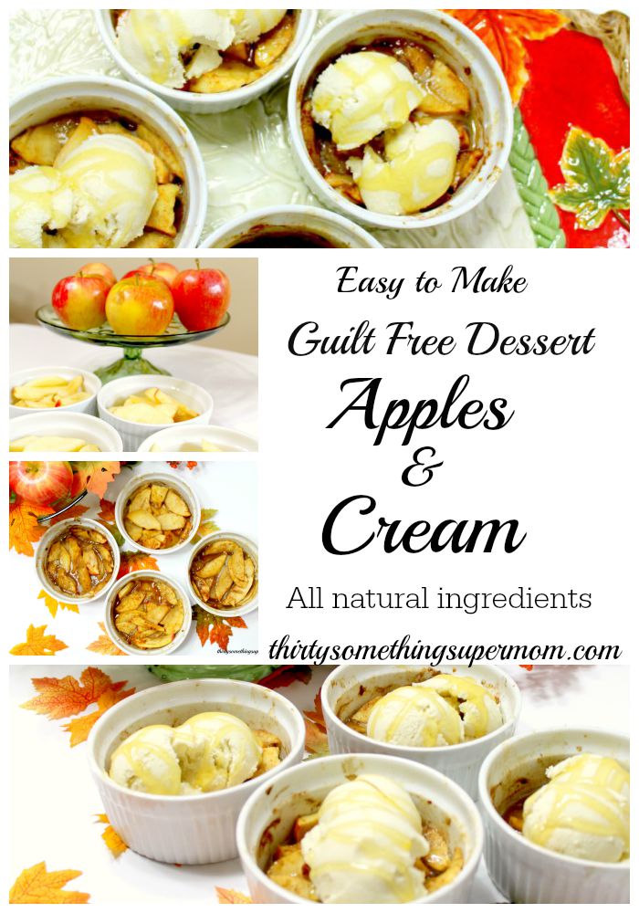 How to make healthy baked apples recipe infographic. 