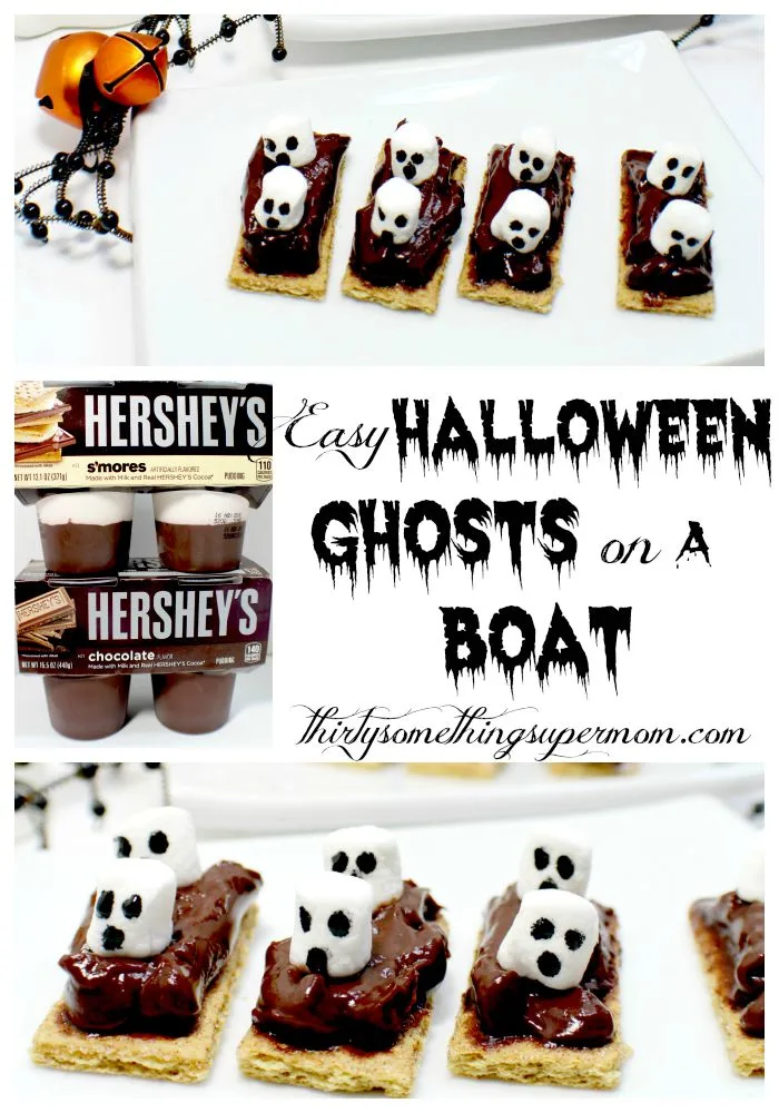 Easy Halloween Snack Ghosts on a Boat