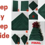 How to fold napkins into Christmas trees