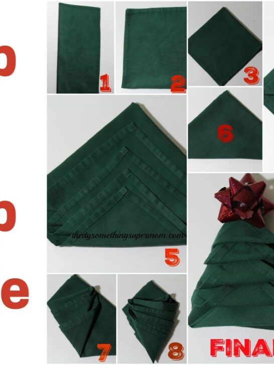 How to fold napkins into Christmas trees