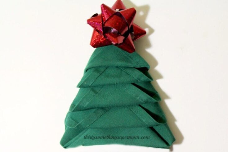 How to Fold Napkins into Christmas Trees