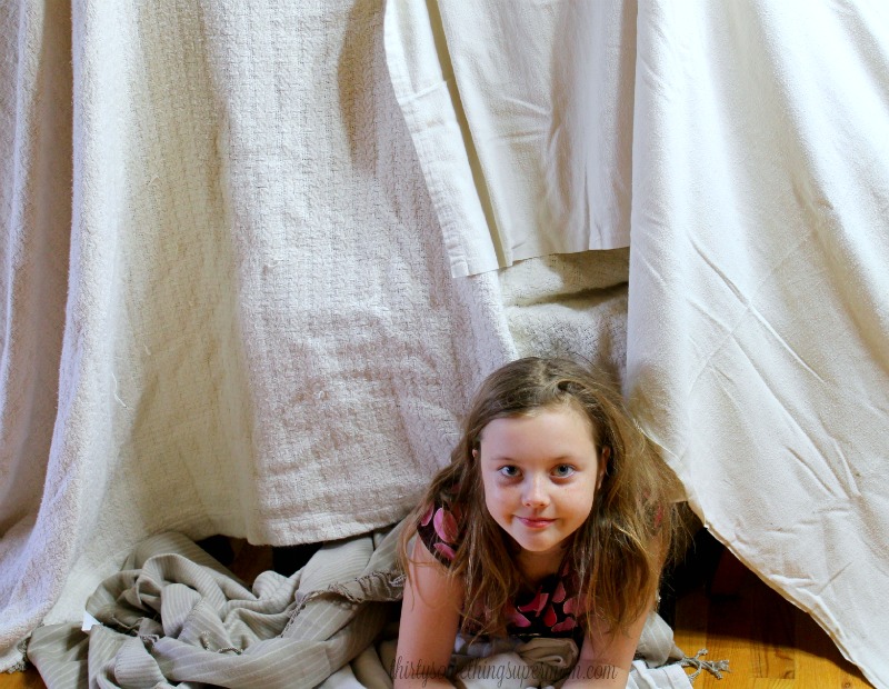 A fort built during the ultimate sleepover 