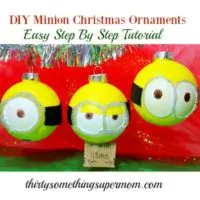 Easy tutorial to create a cute minion diy christmas ornament.