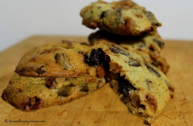 caramel chocolate chunk cookies
