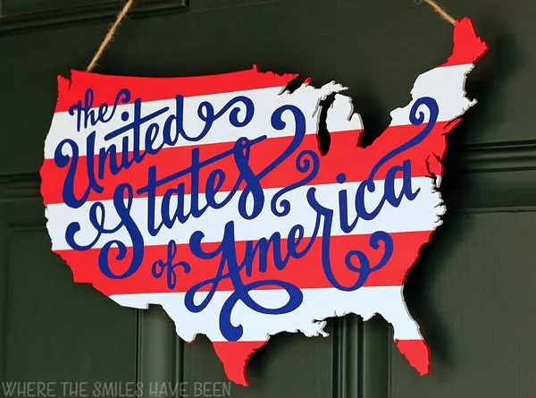 diy patriotic door hanger