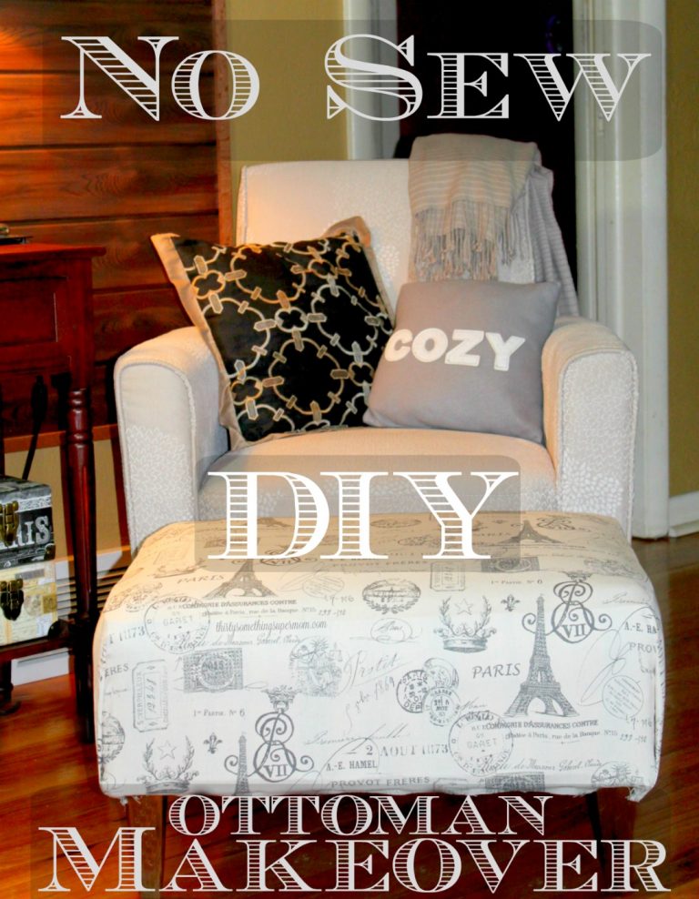 How to Make an Easy Upholstered Ottoman DIY No Sew ThirtySomethingSuperMom