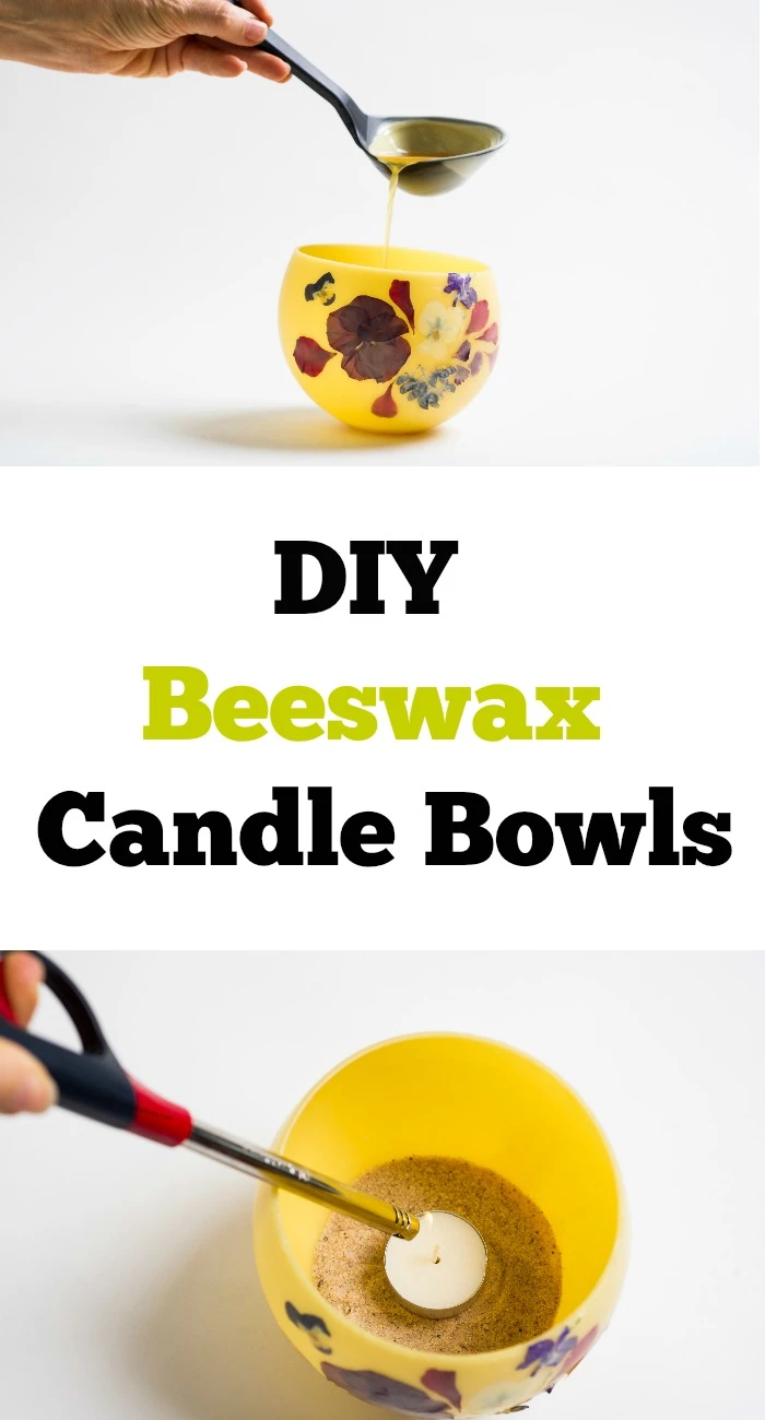 DIY Beeswax Candle Bowls