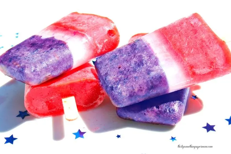 red white and blue popsicles