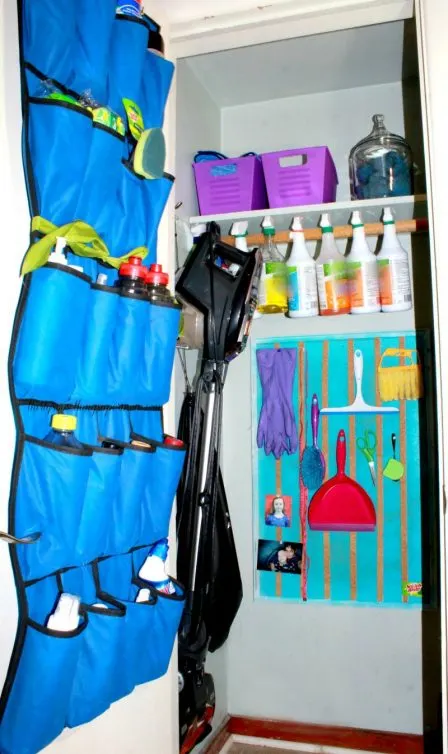 Turn a Clothes Closet into an Organized Cleaning Closet 