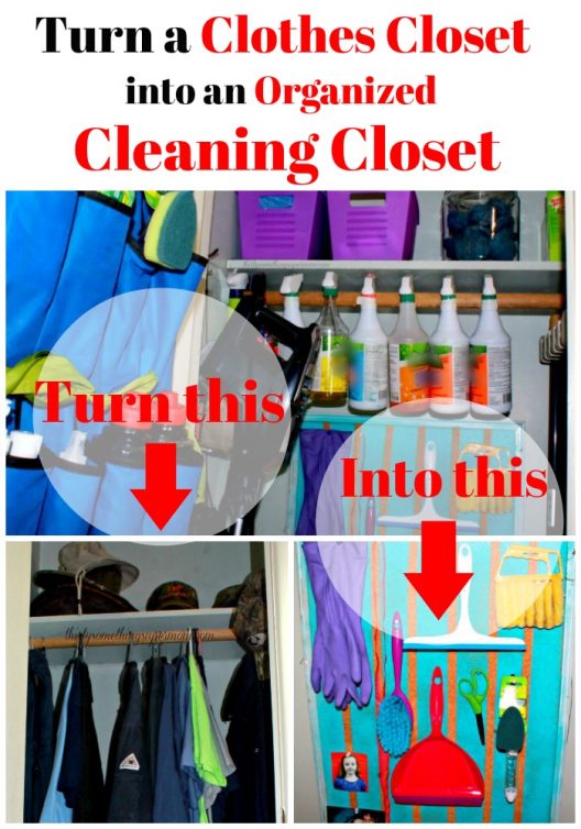 Turn a Clothes Closet into an Organized Cleaning Closet 