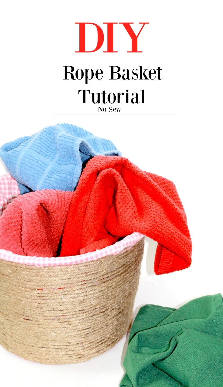 How to Make a Rope Basket (Simple DIY No-Sew Baskets