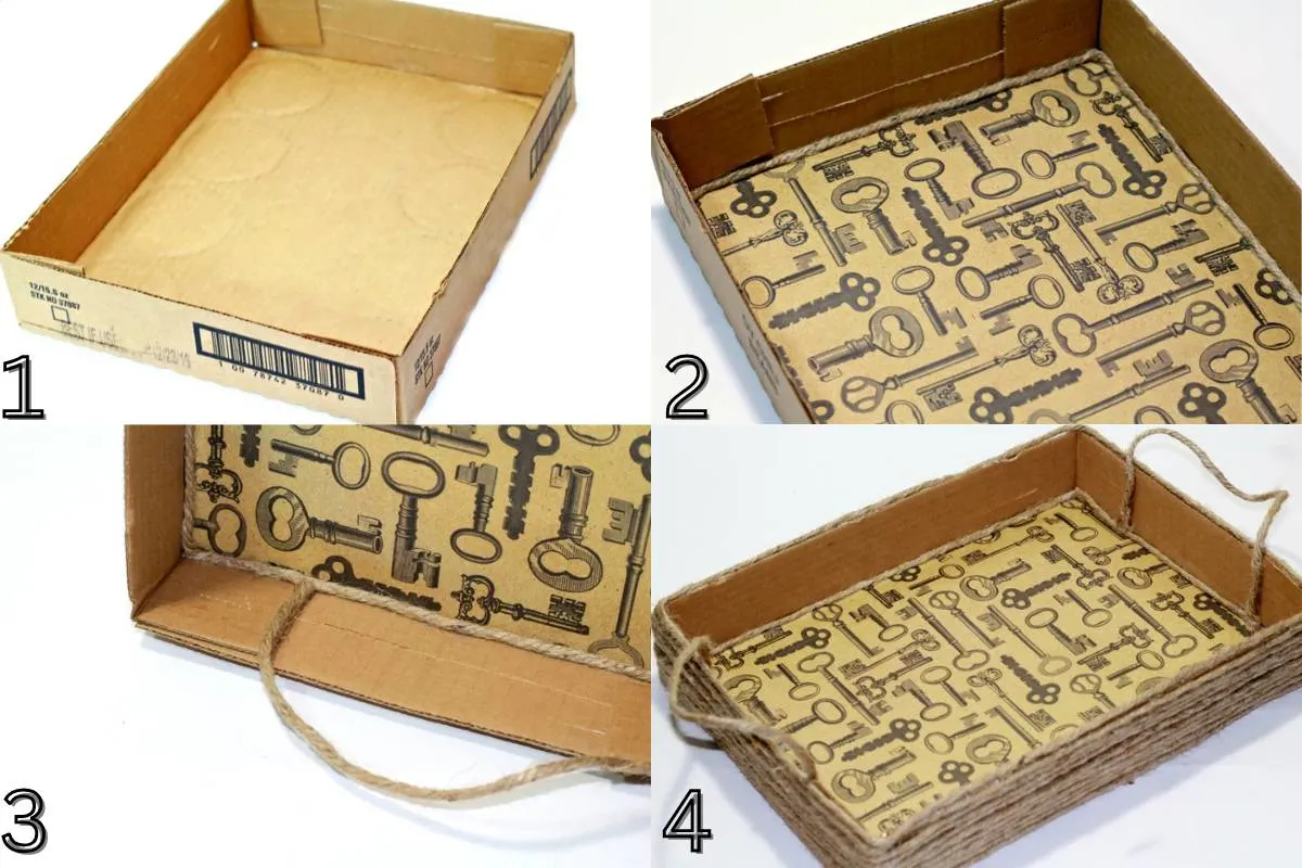 DIY tray for trash to treasure upcycle