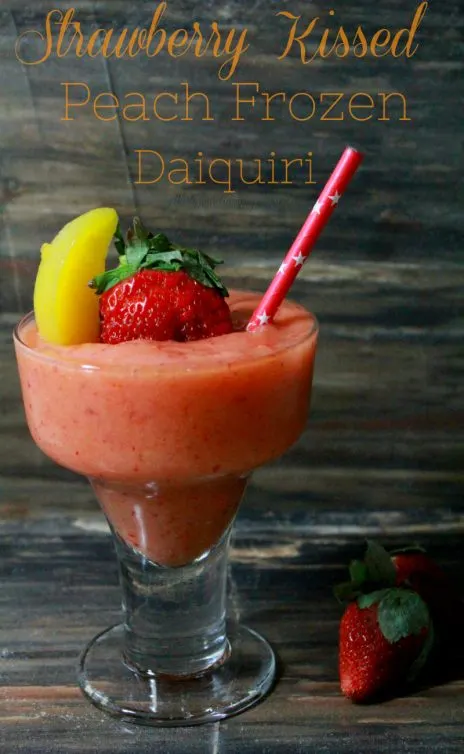 Strawberry Kissed Peach Frozen Daiquiri