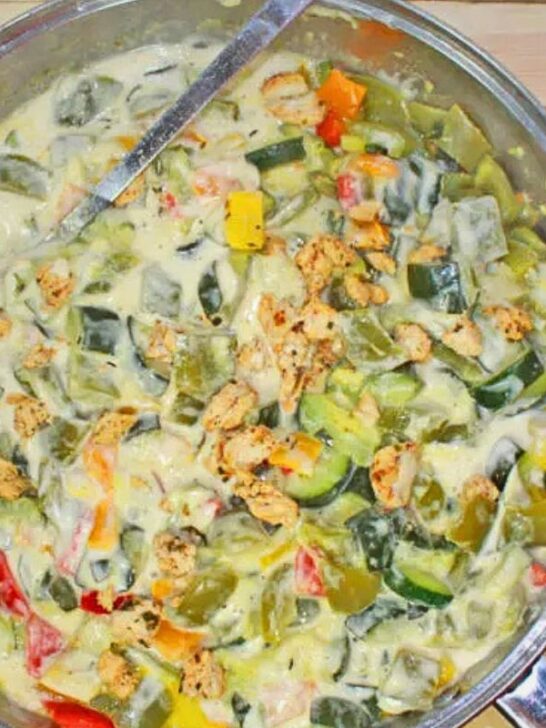 scd chicken zucchini alfredo