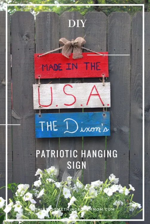DIY Patriotic Hanging Sign