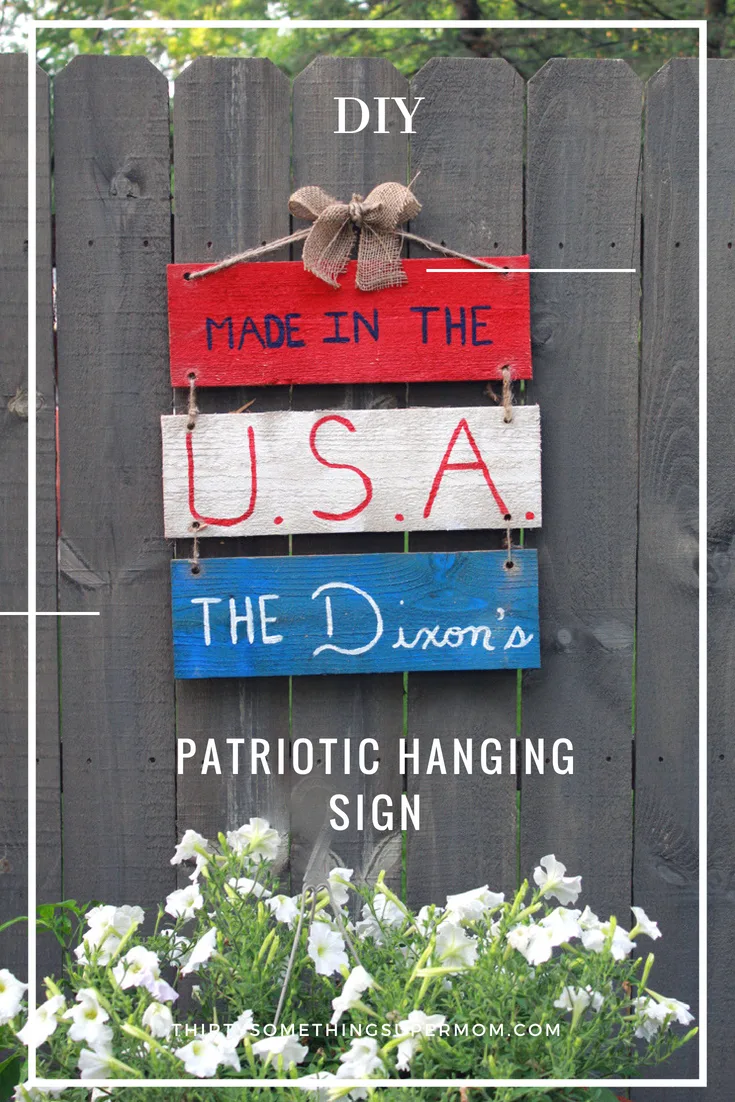 DIY Patriotic Hanging Sign