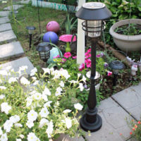 DIY Garden Post Upcycle from Lamp