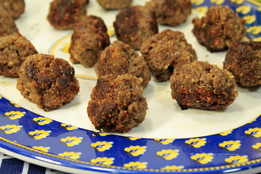 Venison Meatballs Recipe on plate. 