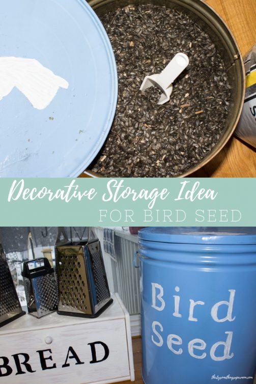DIY Decorative Bird Seed Storage