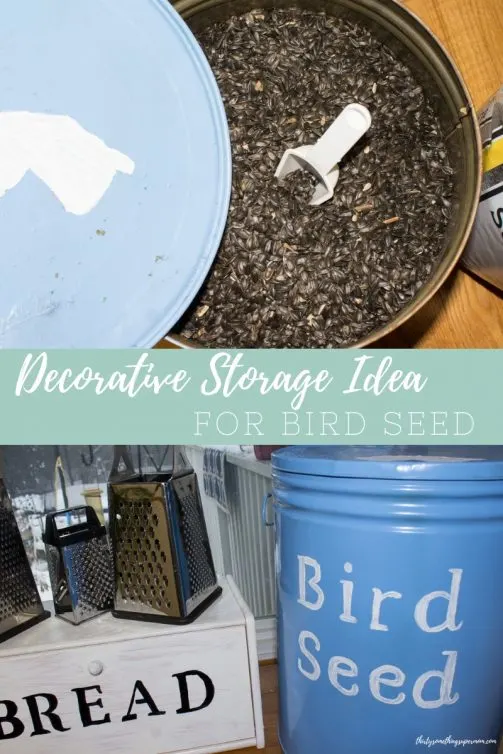 DIY Decorative Bird Seed Storage  Bird seed storage, Seed storage, Bird  seed