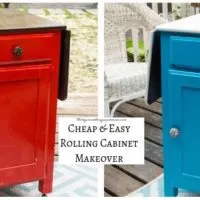 Cheap & Easy Rolling Cabinet Makeover