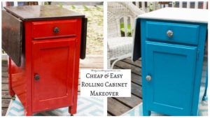 Cheap & Easy Rolling Cabinet Makeover