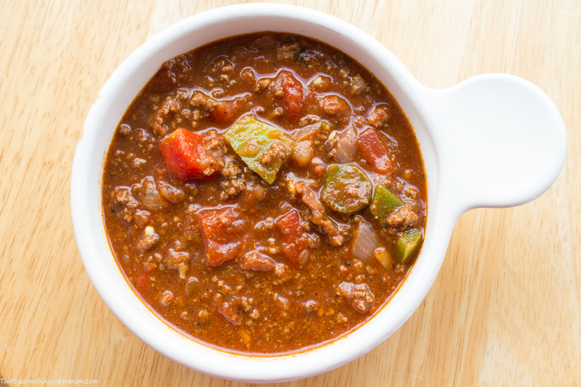 bowl of low carb beanless chilli 