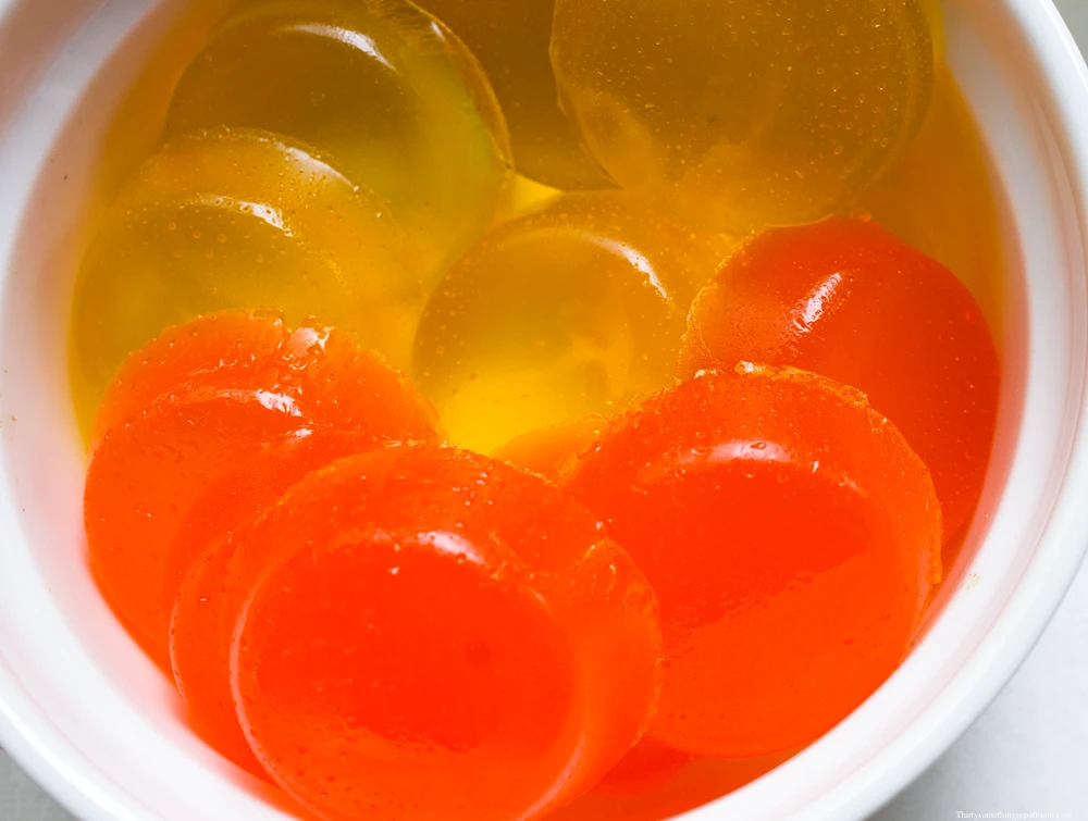 sugar free gummies in bowl. 