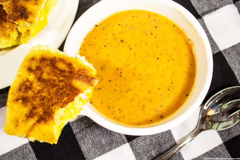 Keto Tomato Soup Recipe with Low Carb Grilled Cheese