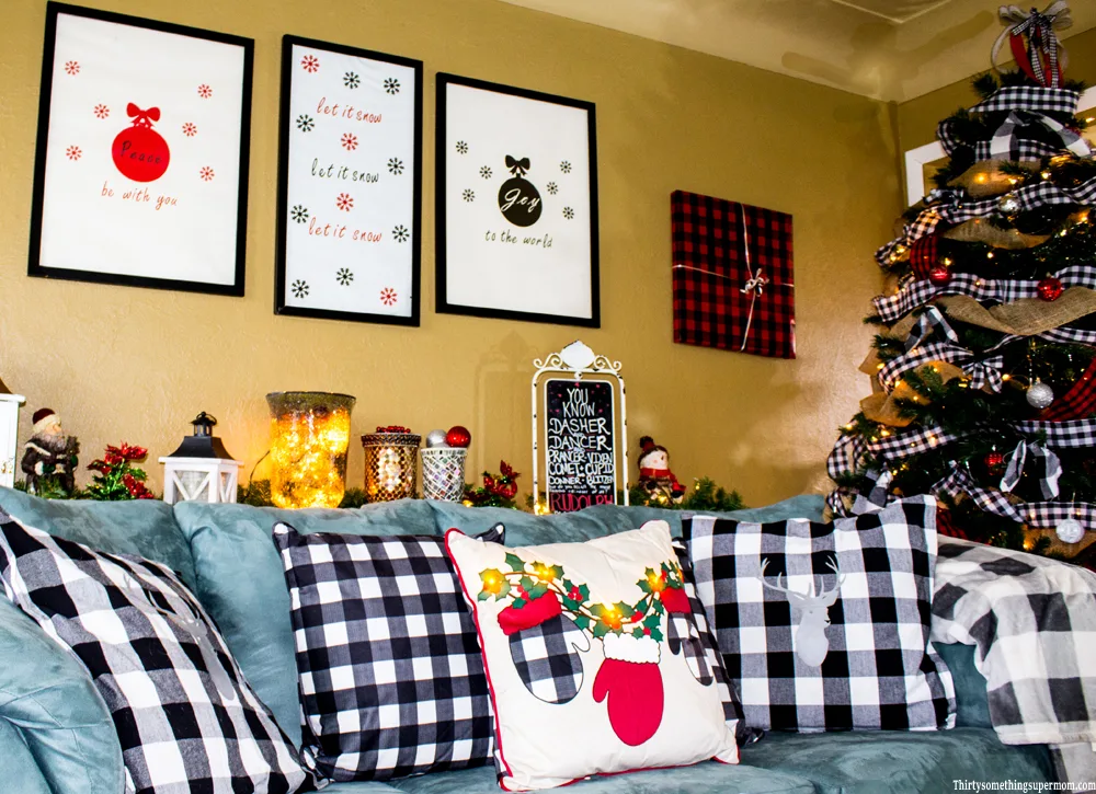 Affordable Buffalo Plaid Holiday Pillows and Decor