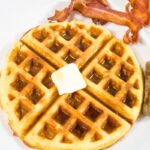 Almond flour waffles with butter and gluten free side dish ideas
