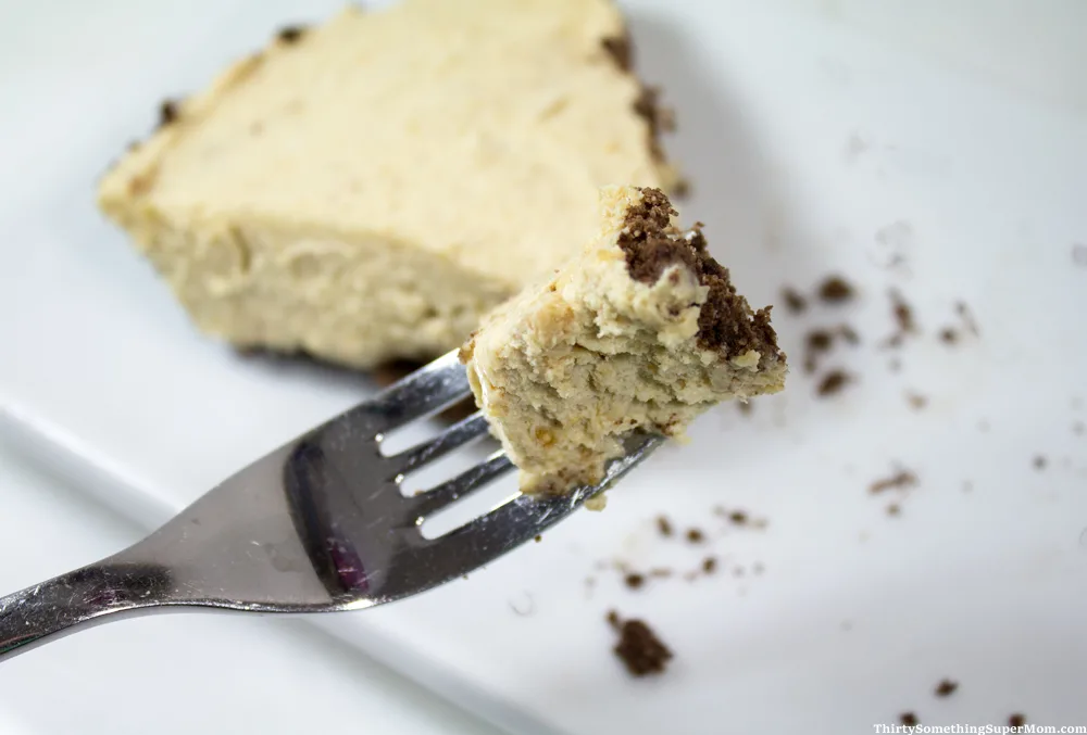 Low Carb Peanut Butter Pie with chocolate crust 