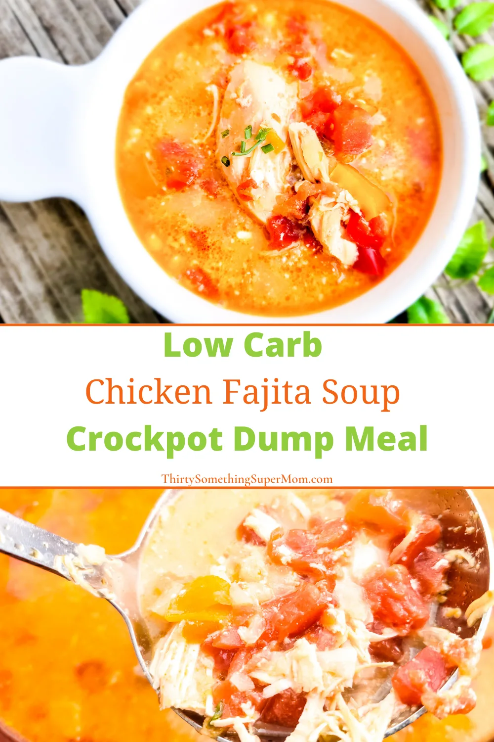 low carb chicken fajita soup keto crockpot dump meal