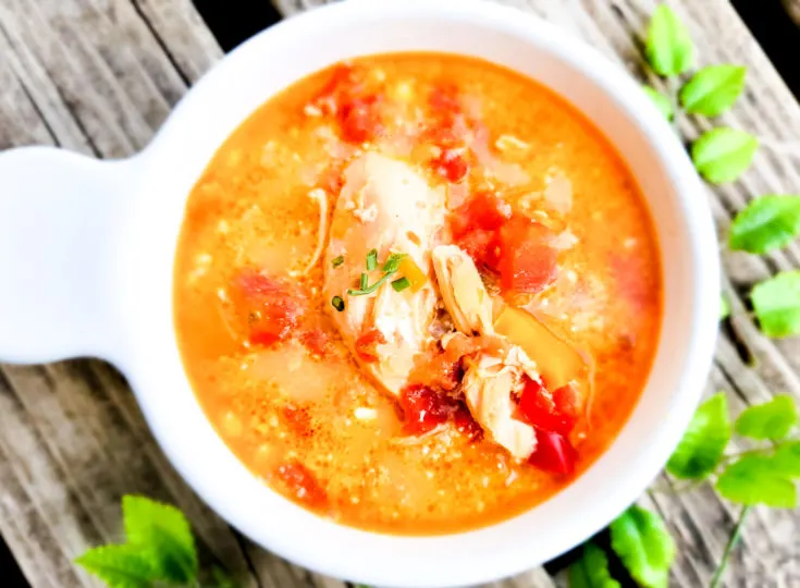 low carb chicken fajita soup keto crockpot dump meal