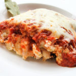 Low carb Cauliflower Lasagna made with cauliflower noodles and keto ingredients.