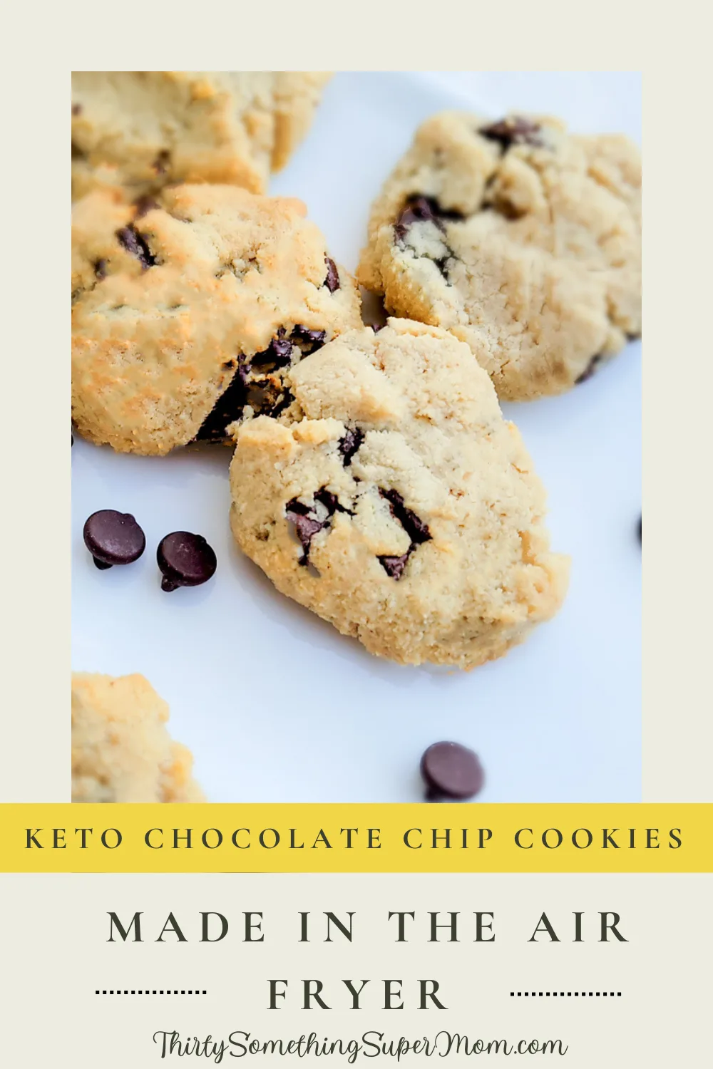 Air Fryer Keto Chocolate Chip Cookies