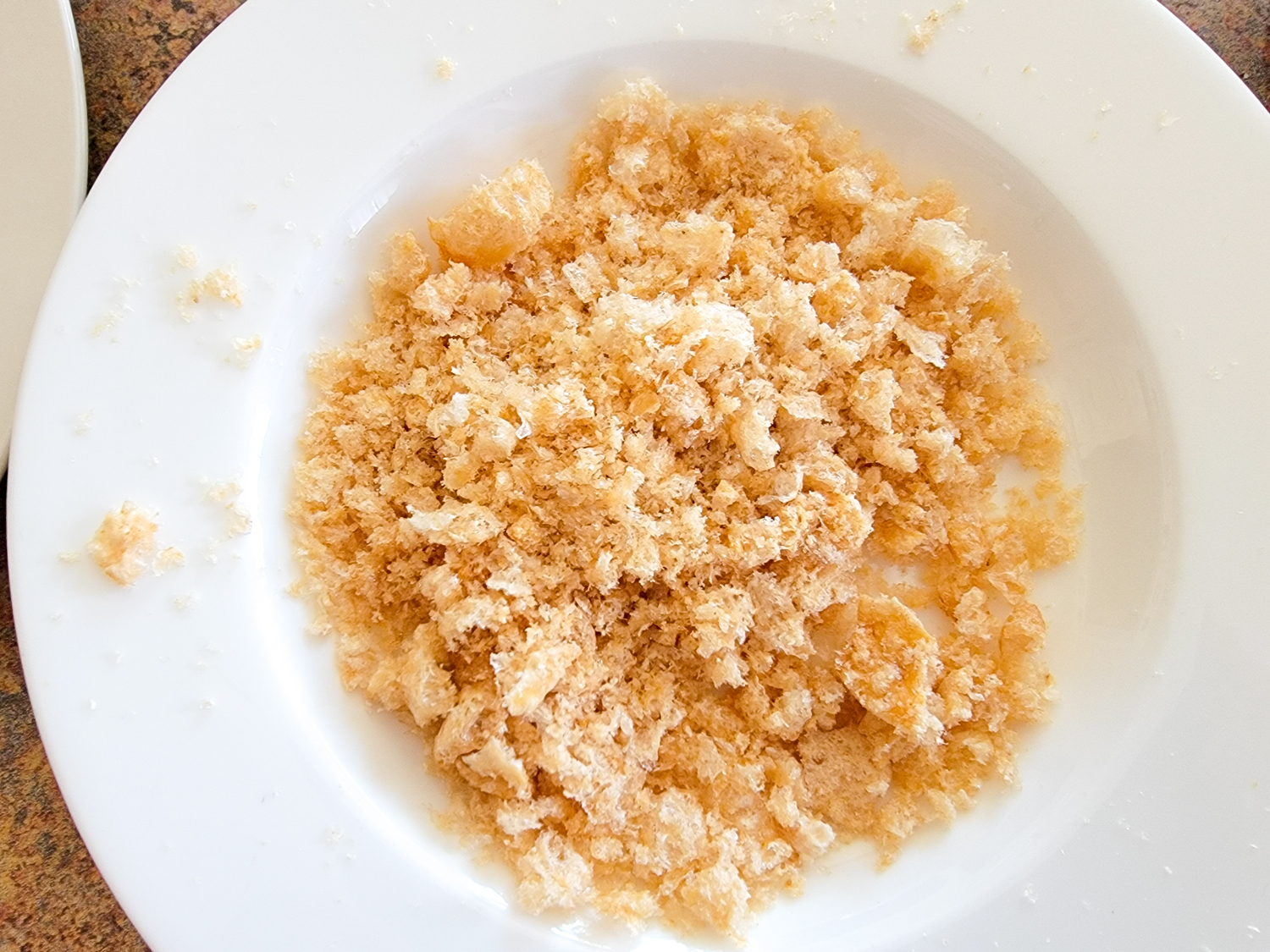 breading in bowl for dredging. 