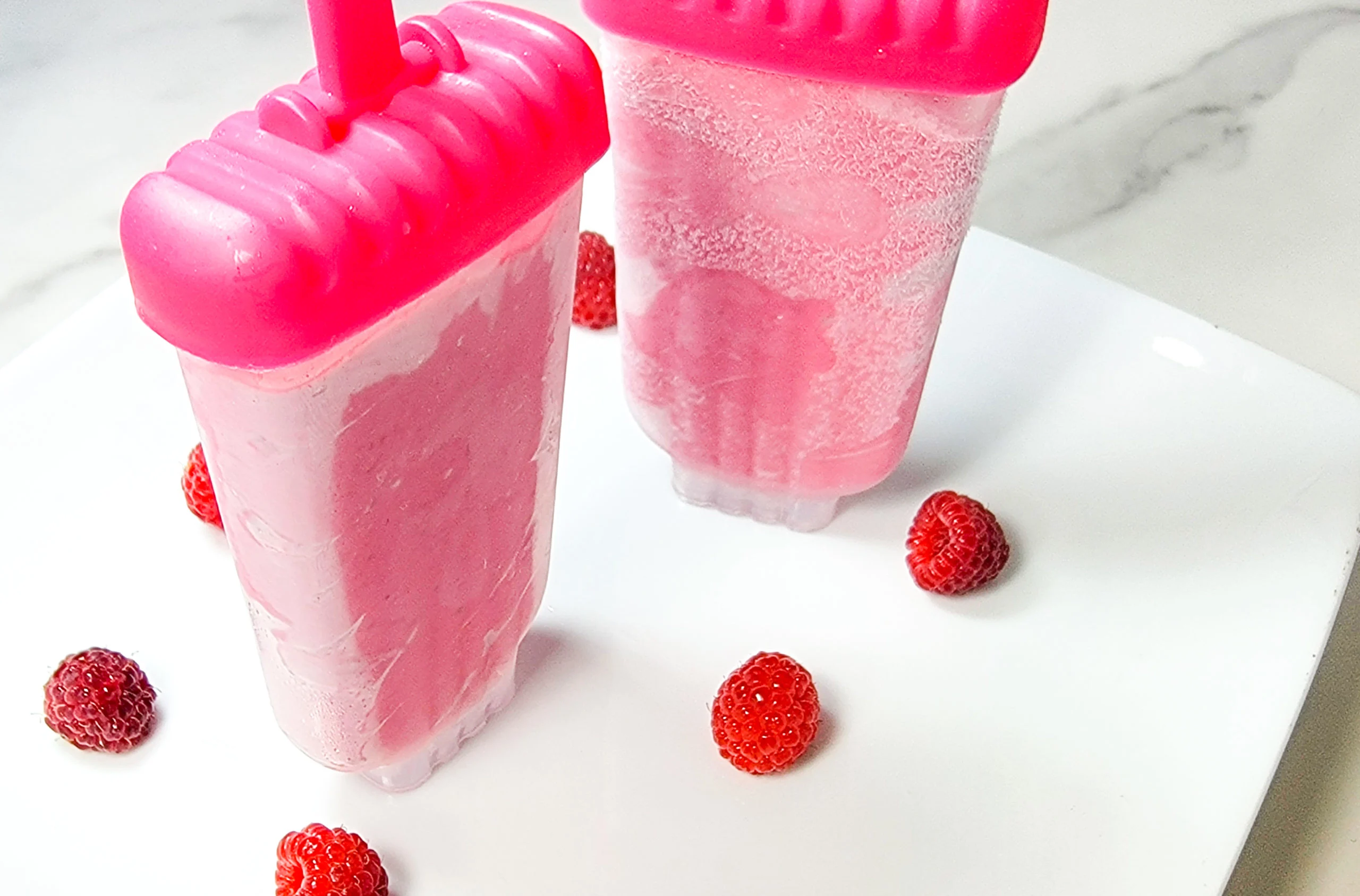 Raspberry Creamsicle Freeze Pops