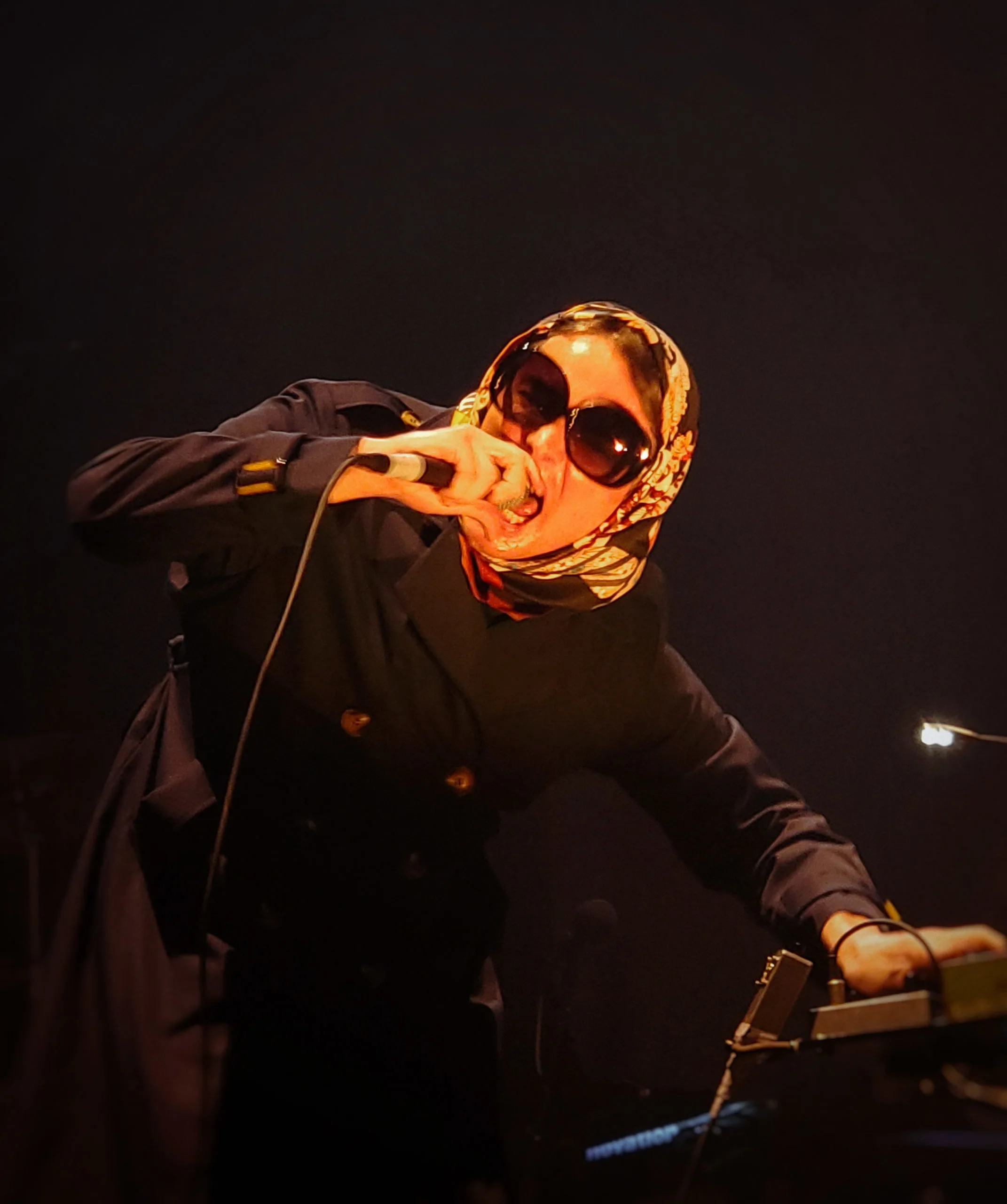 Gerard Way in Head Scarf and sunglasses