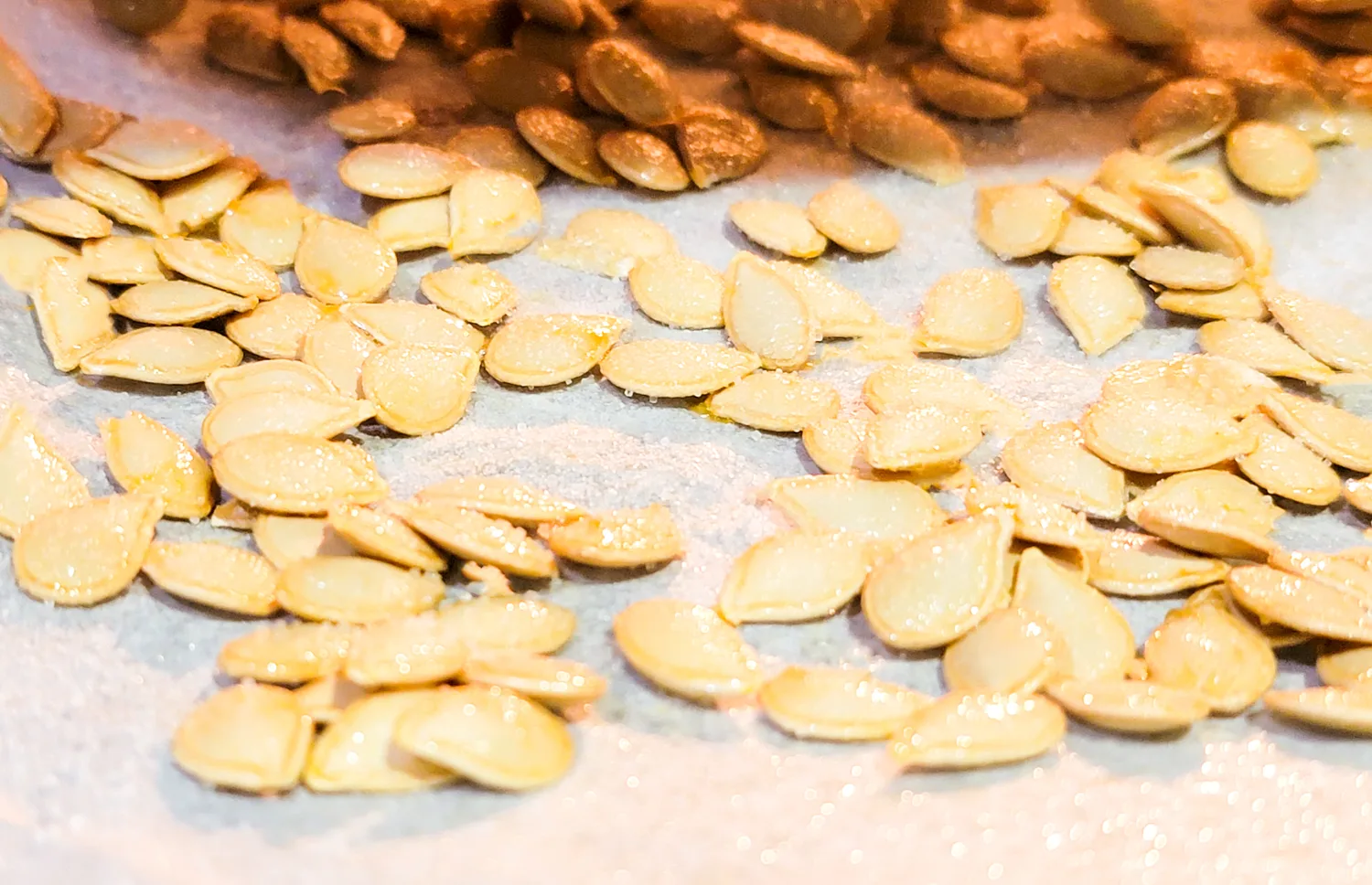 Seeds on parchment paper 