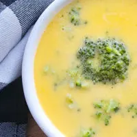 easy keto broccoli cheese soup for one