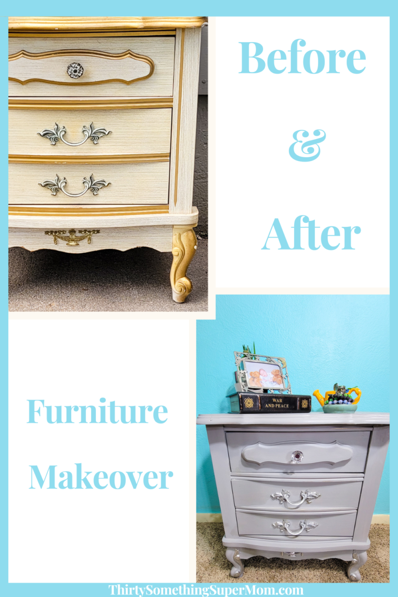 Before and After Furniture Makeover - ThirtySomethingSuperMom