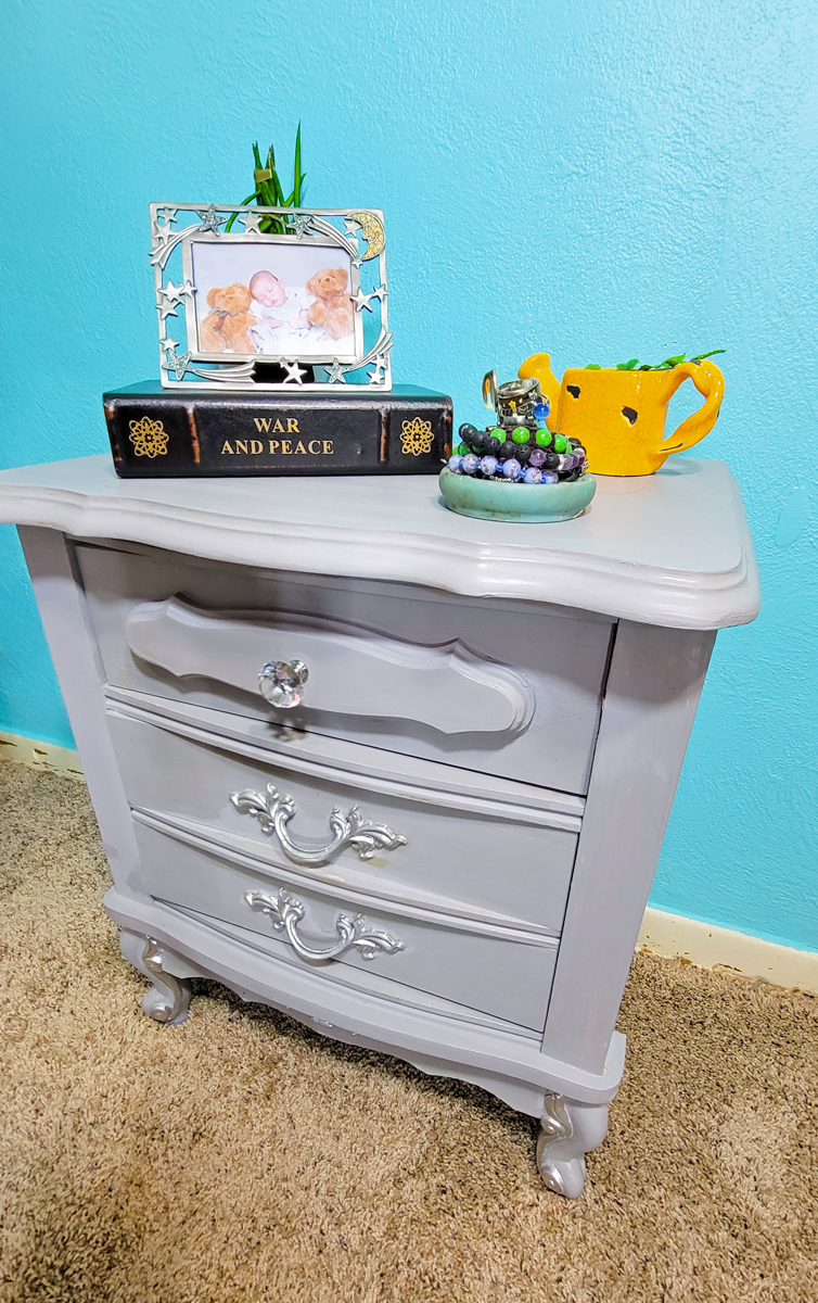 Spray paint furniture from thrift store/garage sales and bring new