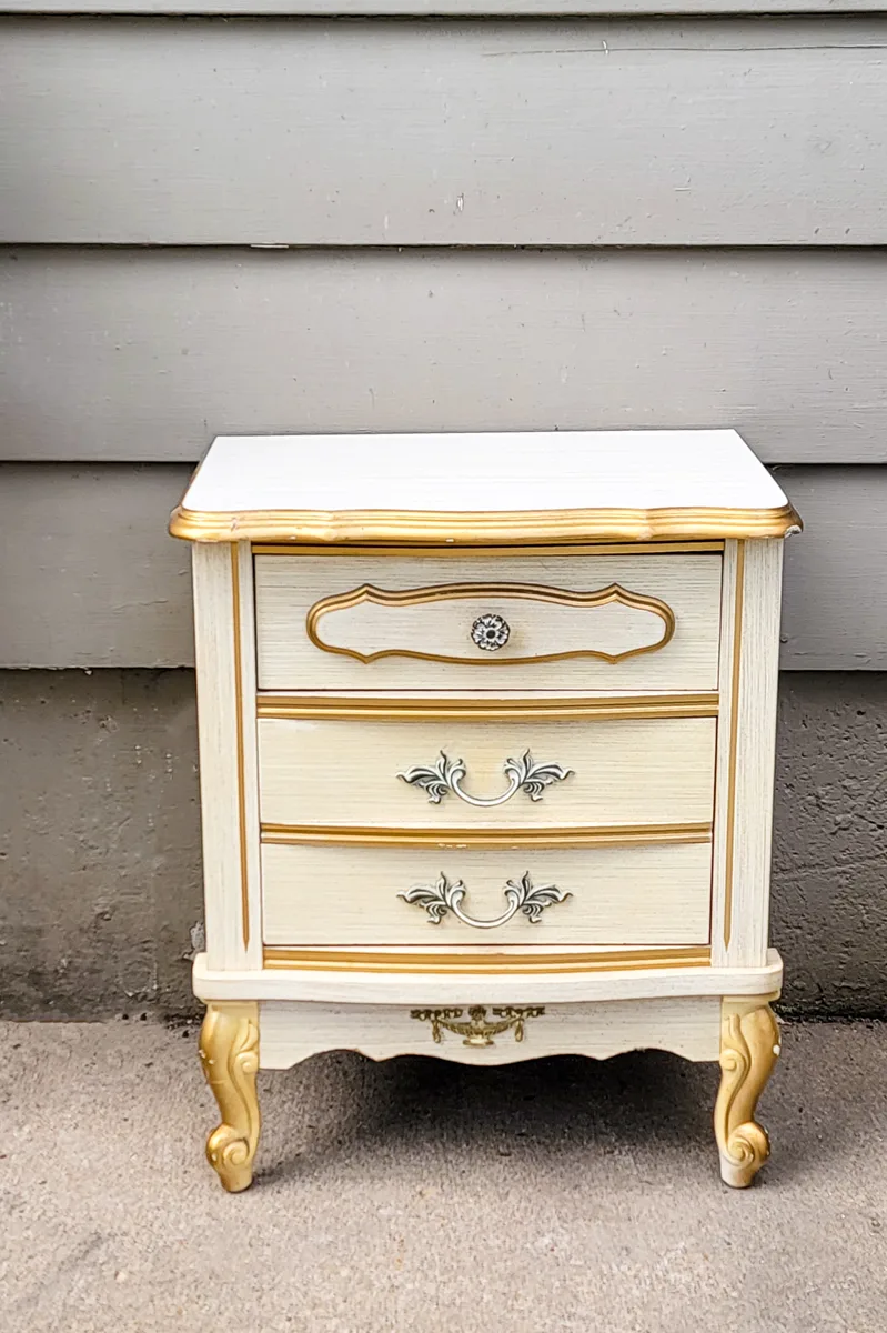 Nightstand before makeover