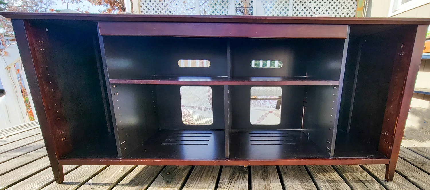 DIY Furniture Makeover TV stand to buffet 